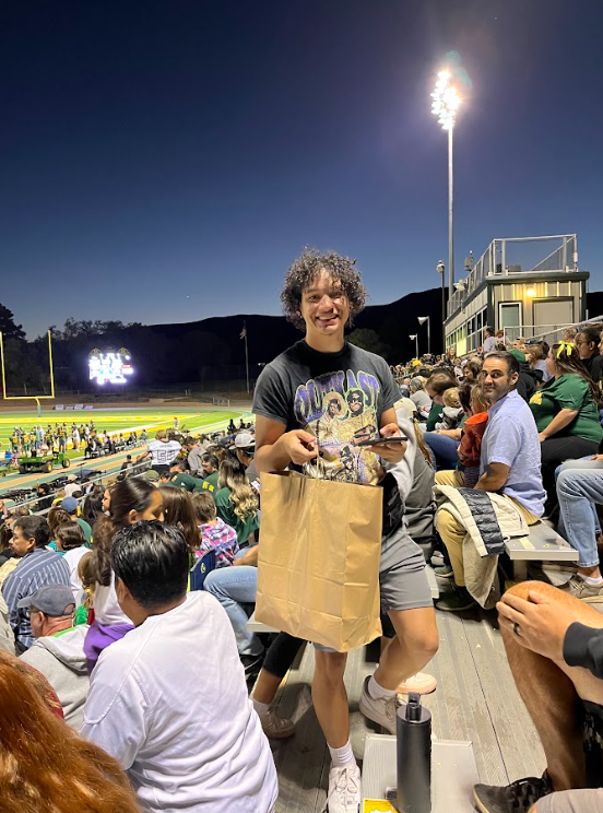 In-seat delivery at Sullivan Field during a night game